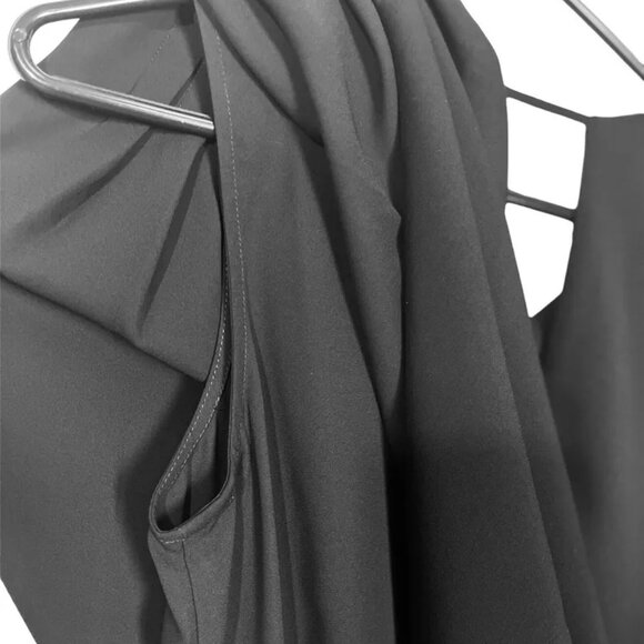 Express Top XS Tank Flutter Cape Overlay Thin Dressy Black V-Neck Blouse - Picture 4 of 5